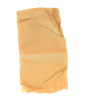 torn brown tissue paper on transparent background png file