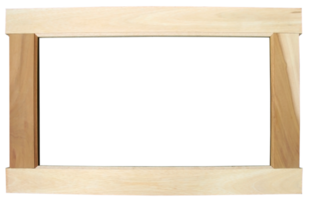 cadre photo en bois sur fond transparent fichier png