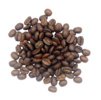 heap of coffee beans on transparent background png file