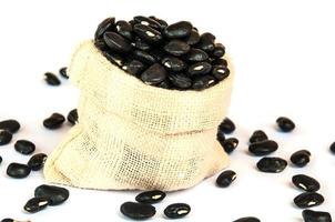 Beans bag on white background photo