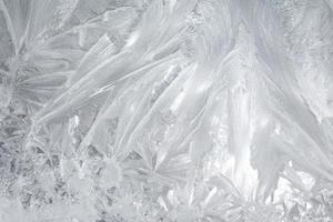 Abstract ice frost natural background with hoarfrost crystals. photo