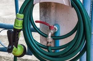 Reel of hose pipe and spraying head photo