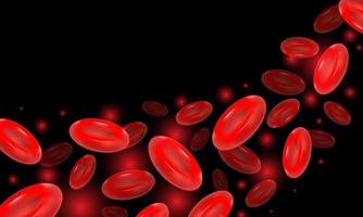 fondo abstracto eritrocitos rojos realistas. día mundial de la hemofilia. banner con copia space.vector stock ilustración. vector