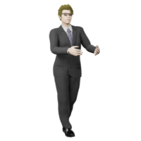 businessman in suit young people at work 3d illustration png