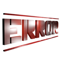 mensaje de error computadora peligro 3d ilustración png