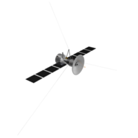 satélite nave espacial comunicación por internet red telefónica ilustración 3d png