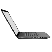 computadora portátil pantalla en blanco teclado 3d ilustración png