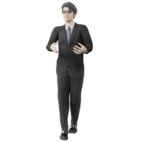 homme d'affaires en costume jeunes au travail illustration 3d png