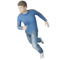 gelukkig man model avatar man model menselijk karakter 3d illustratie png