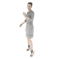 modelo femenino avatar feliz modelo femenino personaje humano ilustración 3d png