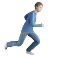 lycklig man modell avatar man modell mänsklig karaktär 3d illustration png