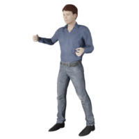 avatar de modelo de homem feliz modelo de homem personagem humano ilustração 3d png