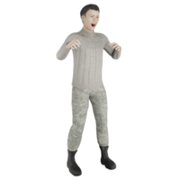 hombre feliz modelo avatar hombre modelo humano personaje 3d ilustración