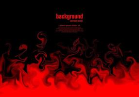 Black background with red abstract fire pattern vector