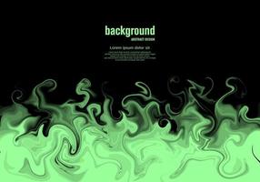 Light green abstract fire pattern on black background vector