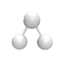 componenti atomici concetto di stile cartone animato modello icona 3d. rendere l'illustrazione png