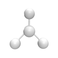 componenti atomici concetto di stile cartone animato modello icona 3d. rendere l'illustrazione png