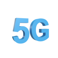 5G 3d icon model cartoon style concept. render illustration png