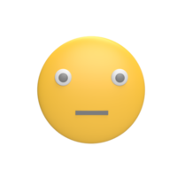 emoticon 3d pictogram model cartoon stijl concept. render illustratie png