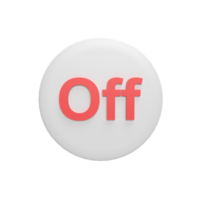 Bouton d'arrêt 3d. objet de rendu png