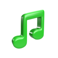 icono de música 3d. renderizar objeto png