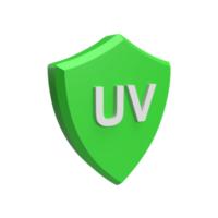 3D Shield with UV. render object png