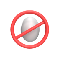 3D No Egg. render illustration png