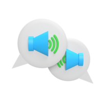 3D-Voicemail mit Bubble-Chat. Abbildung machen png