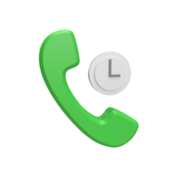 3D Pending Call concept. rendered illustration png