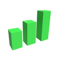 3D Increase Graph concept. rendered illustration png