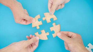 High Angle View Of Businesspeople photo