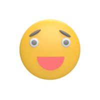 emoticon 3d icona modello concetto di stile cartone animato. rendere l'illustrazione png