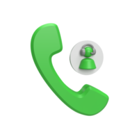 3D Costumer service Call concept. rendered illustration png