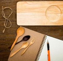 flat lay for cooking note photo