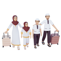 3D-Rendering muslimische Mudik-Reise png