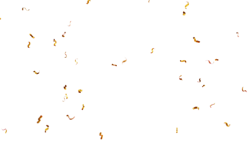 Rendu 3D de confettis dorés