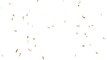 Rendu 3D de confettis dorés png