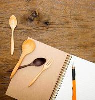 flat lay for cooking note photo