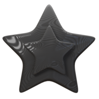 ilustração de estrela 3D isolada png