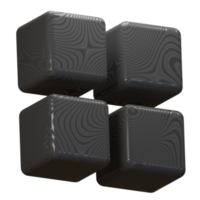 icône de cube multiple de rendu 3d isolé png