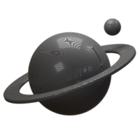 Rendu 3d icône de la planète saturne isolée png