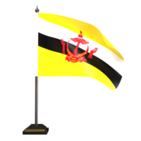 illustration 3d du drapeau brunéi png