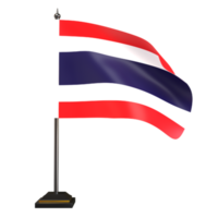 ilustração 3d da bandeira da tailândia png