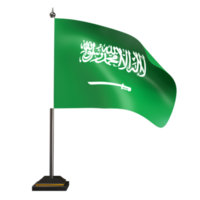 ilustración 3d de la bandera de arabia saudita png