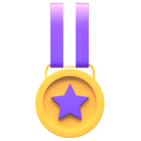 illustrazione dell'icona della medaglia a stella 3d