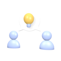 misma idea de negocio icono 3d png