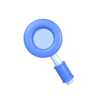 magnifying glass object business 3d icon png