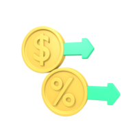 3D-object muntpictogram converteren png