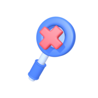 wrong analysis object 3d icon png