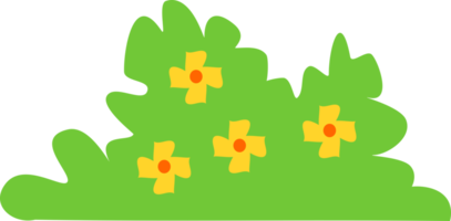buisson de dessin animé, fleur de brousse png